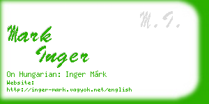 mark inger business card